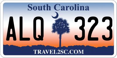 SC license plate ALQ323