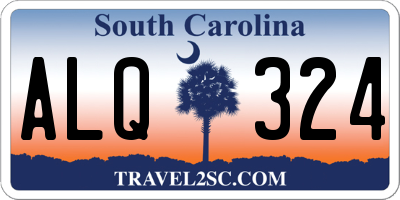 SC license plate ALQ324