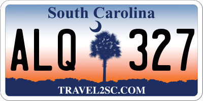 SC license plate ALQ327