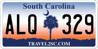 SC license plate ALQ329