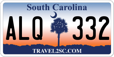 SC license plate ALQ332
