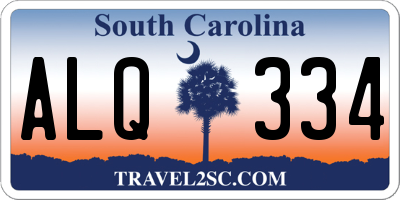 SC license plate ALQ334
