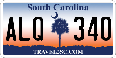 SC license plate ALQ340