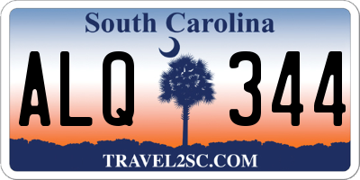 SC license plate ALQ344