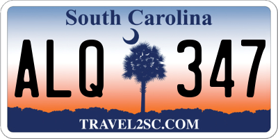 SC license plate ALQ347