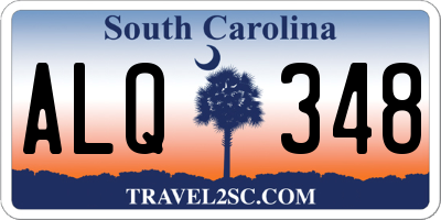 SC license plate ALQ348