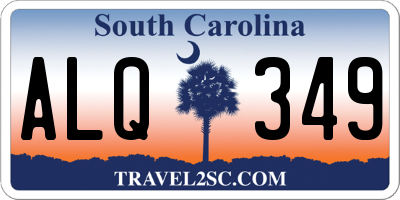 SC license plate ALQ349