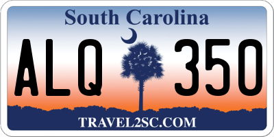 SC license plate ALQ350