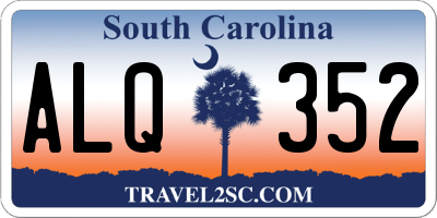 SC license plate ALQ352