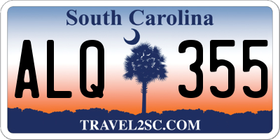 SC license plate ALQ355
