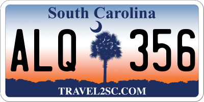 SC license plate ALQ356