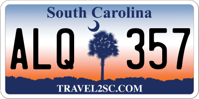 SC license plate ALQ357