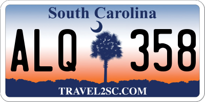 SC license plate ALQ358