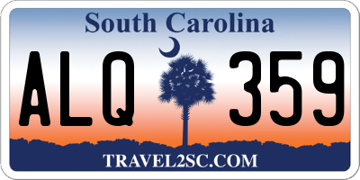 SC license plate ALQ359