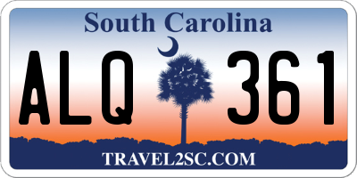 SC license plate ALQ361