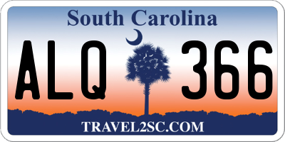 SC license plate ALQ366