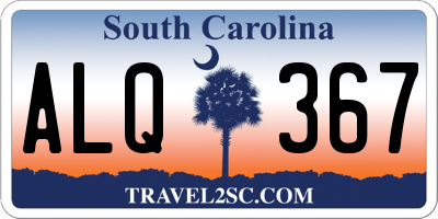 SC license plate ALQ367