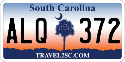 SC license plate ALQ372