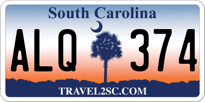 SC license plate ALQ374
