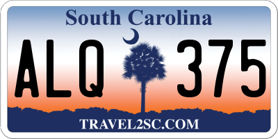 SC license plate ALQ375
