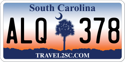 SC license plate ALQ378