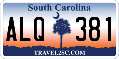 SC license plate ALQ381