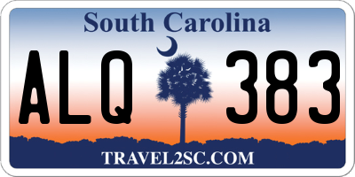 SC license plate ALQ383
