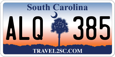 SC license plate ALQ385