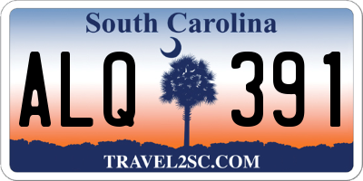 SC license plate ALQ391