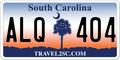 SC license plate ALQ404