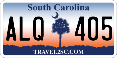 SC license plate ALQ405