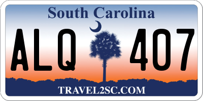 SC license plate ALQ407