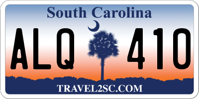 SC license plate ALQ410