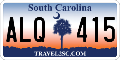 SC license plate ALQ415