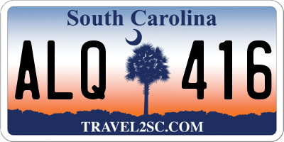 SC license plate ALQ416