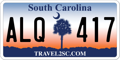 SC license plate ALQ417