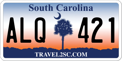 SC license plate ALQ421