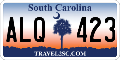 SC license plate ALQ423