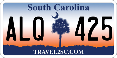 SC license plate ALQ425