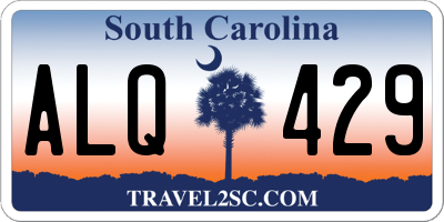 SC license plate ALQ429