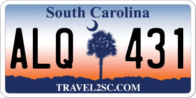 SC license plate ALQ431