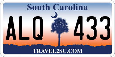 SC license plate ALQ433
