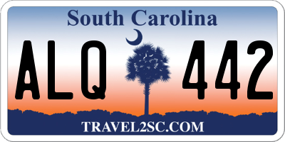 SC license plate ALQ442