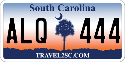 SC license plate ALQ444