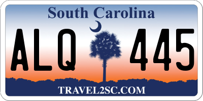SC license plate ALQ445