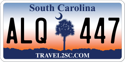 SC license plate ALQ447