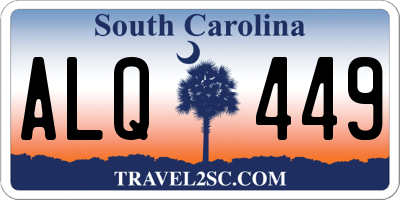 SC license plate ALQ449