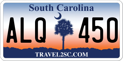 SC license plate ALQ450