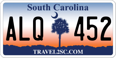 SC license plate ALQ452