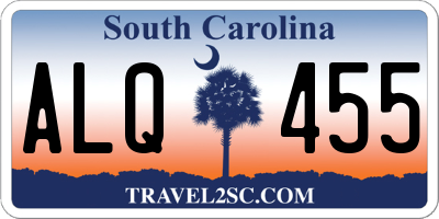 SC license plate ALQ455